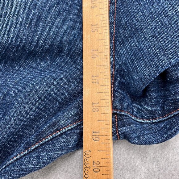Gilyard Mfg Co Jeans Men 46W x 34L Blue Red Distress Heavy Ounce Y2K Hip Hop‎ - Picture 8 of 14
